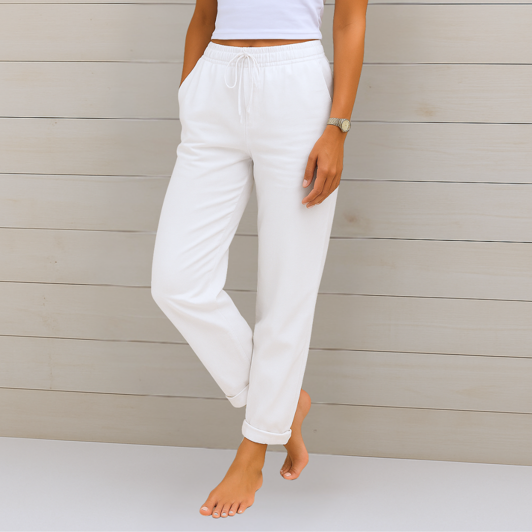 Laurie | Pantalon stretch en lin respirant de qualité supérieure