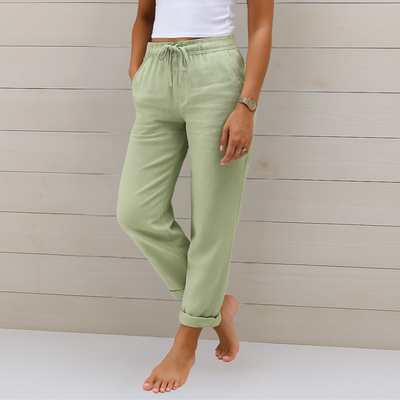 Laurie | Pantalon stretch en lin respirant de qualité supérieure