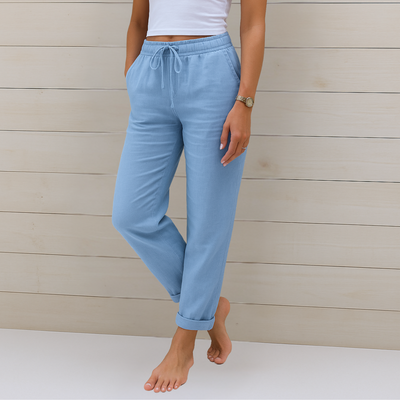Laurie | Pantalon stretch en lin respirant de qualité supérieure