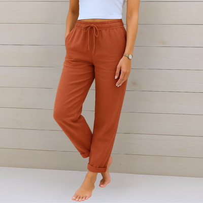 Laurie | Pantalon stretch en lin respirant de qualité supérieure