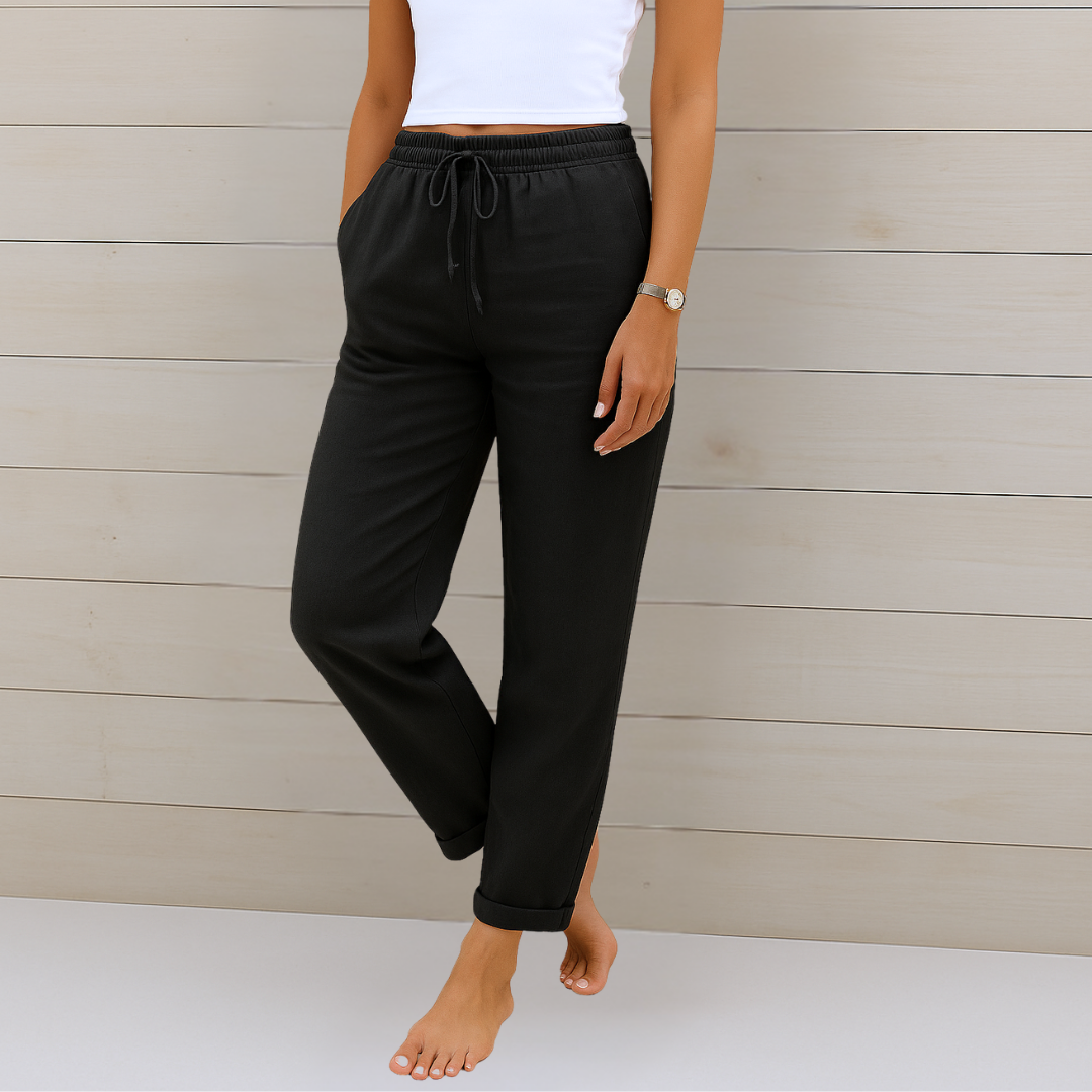 Laurie | Pantalon stretch en lin respirant de qualité supérieure