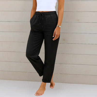 Laurie | Pantalon stretch en lin respirant de qualité supérieure