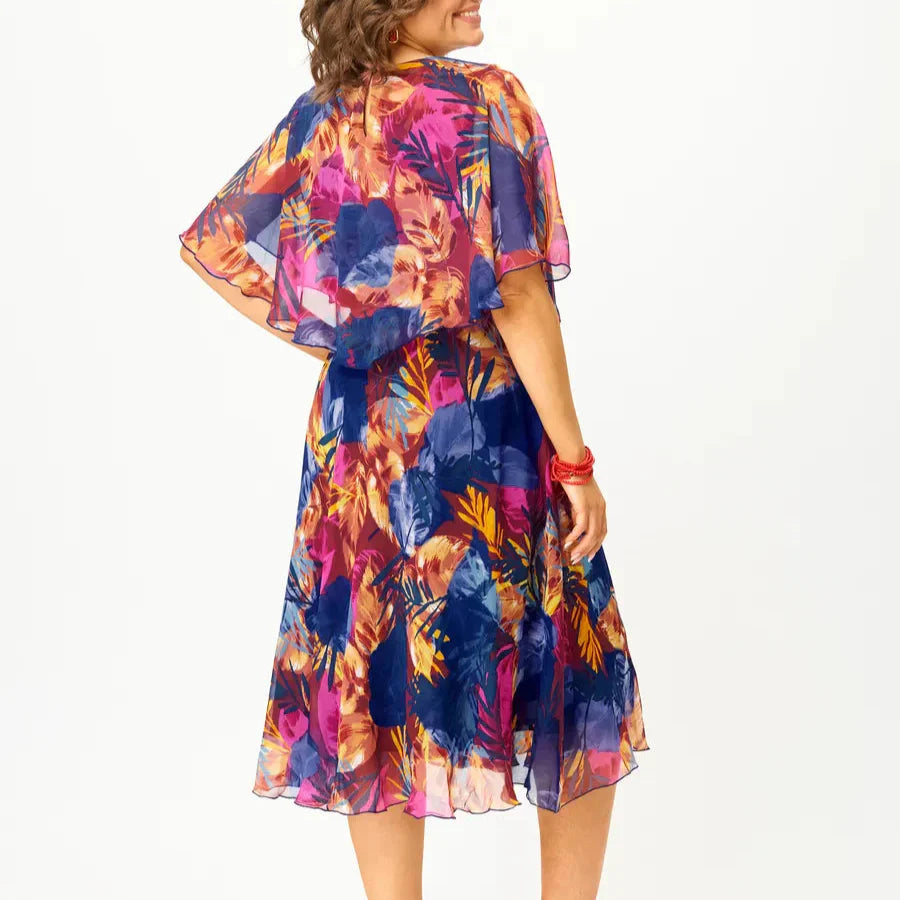 AYALA | ROBE EN CHIFFON GRANDE TAILLE CONFORTABLE
