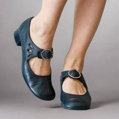 Denisa | Sandales orthopédiques en cuir avec semelle compensée confortable