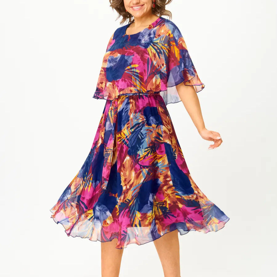AYALA | ROBE EN CHIFFON GRANDE TAILLE CONFORTABLE