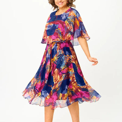 AYALA | ROBE EN CHIFFON GRANDE TAILLE CONFORTABLE