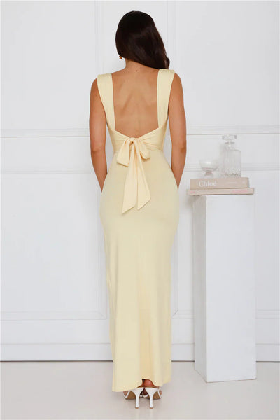 Claire™ | Robe fendue moulante avec fronces
