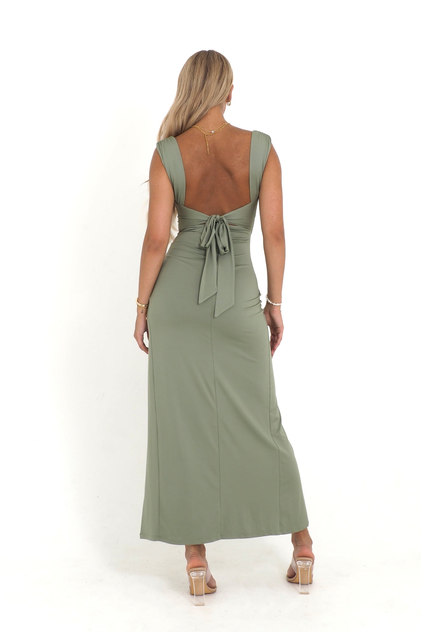 Claire™ | Robe fendue moulante avec fronces