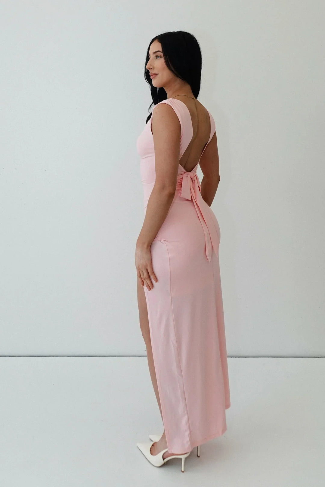 Claire™ | Robe fendue moulante avec fronces