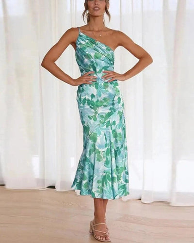 Emmy | Robe maxi asymétrique avec motif floral