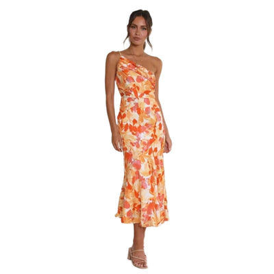 Emmy | Robe maxi asymétrique avec motif floral
