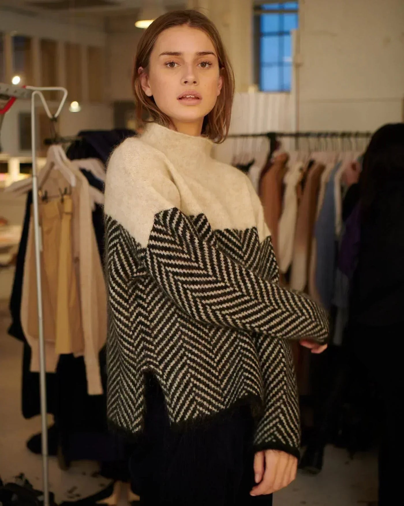 Rowena | Pull à col roulé bicolore