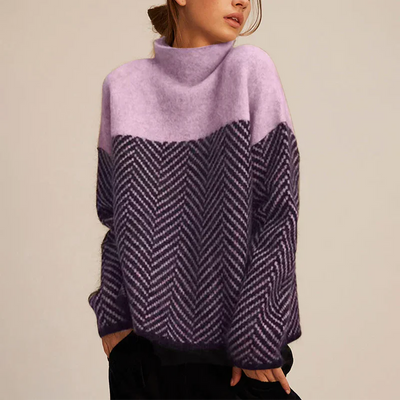 Rowena | Pull à col roulé bicolore