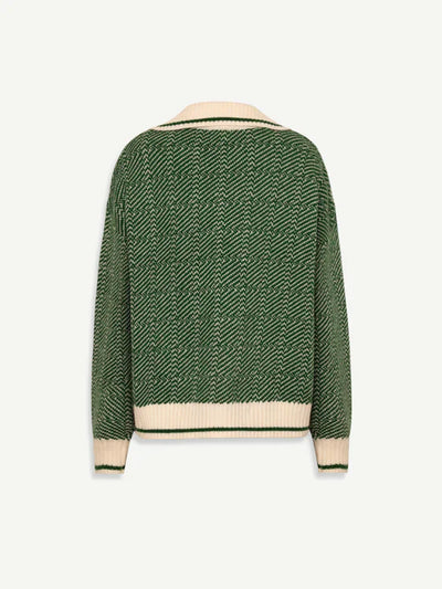 EMILIA™ | Le Pull Vert à Décolleté en V