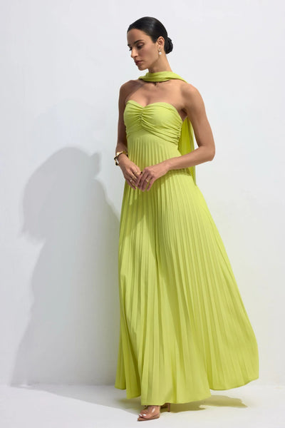 Isavelle – Robe Longue Plissée Sans Bretelles