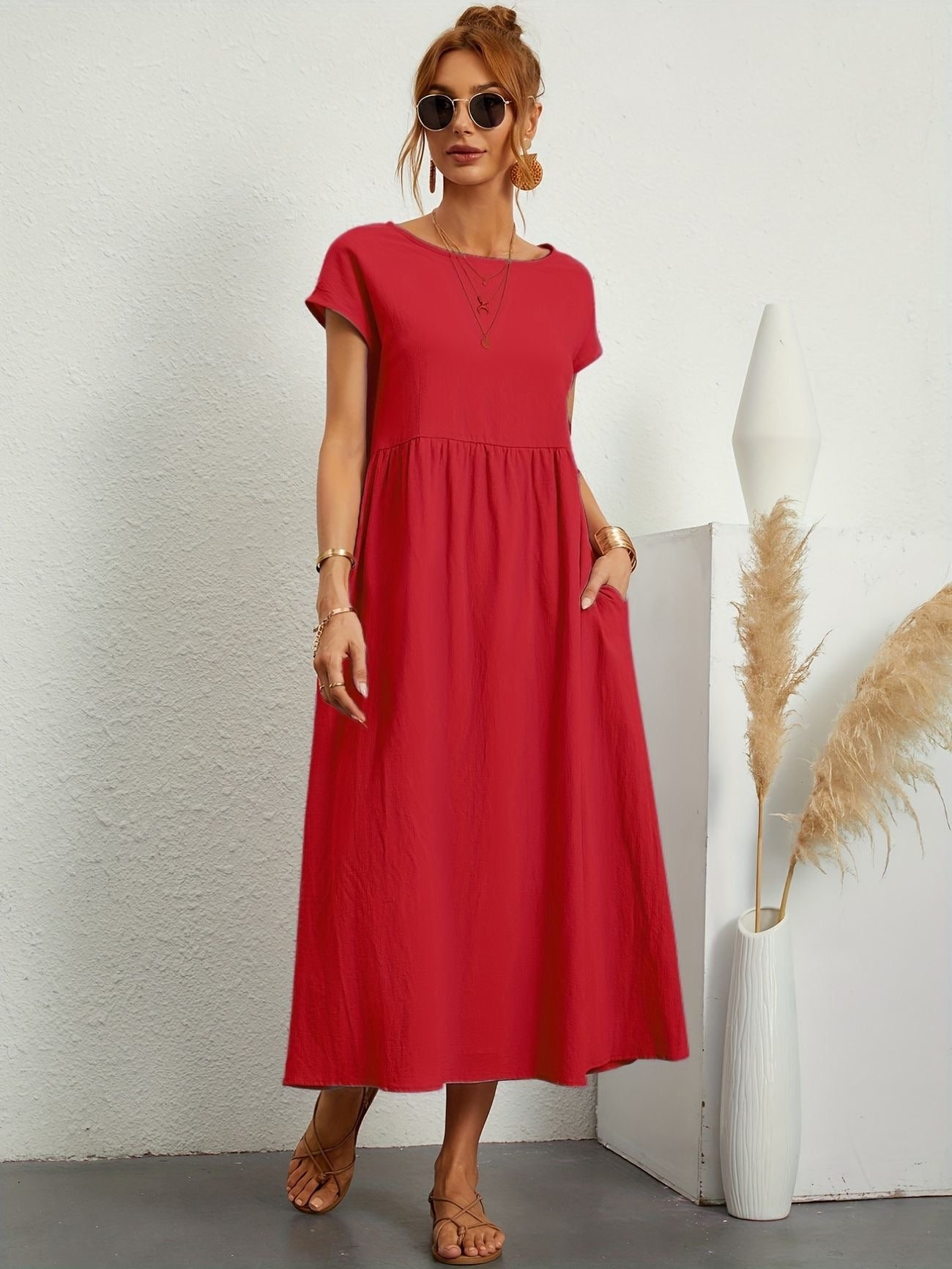 Greta - Robe en lin décontractée