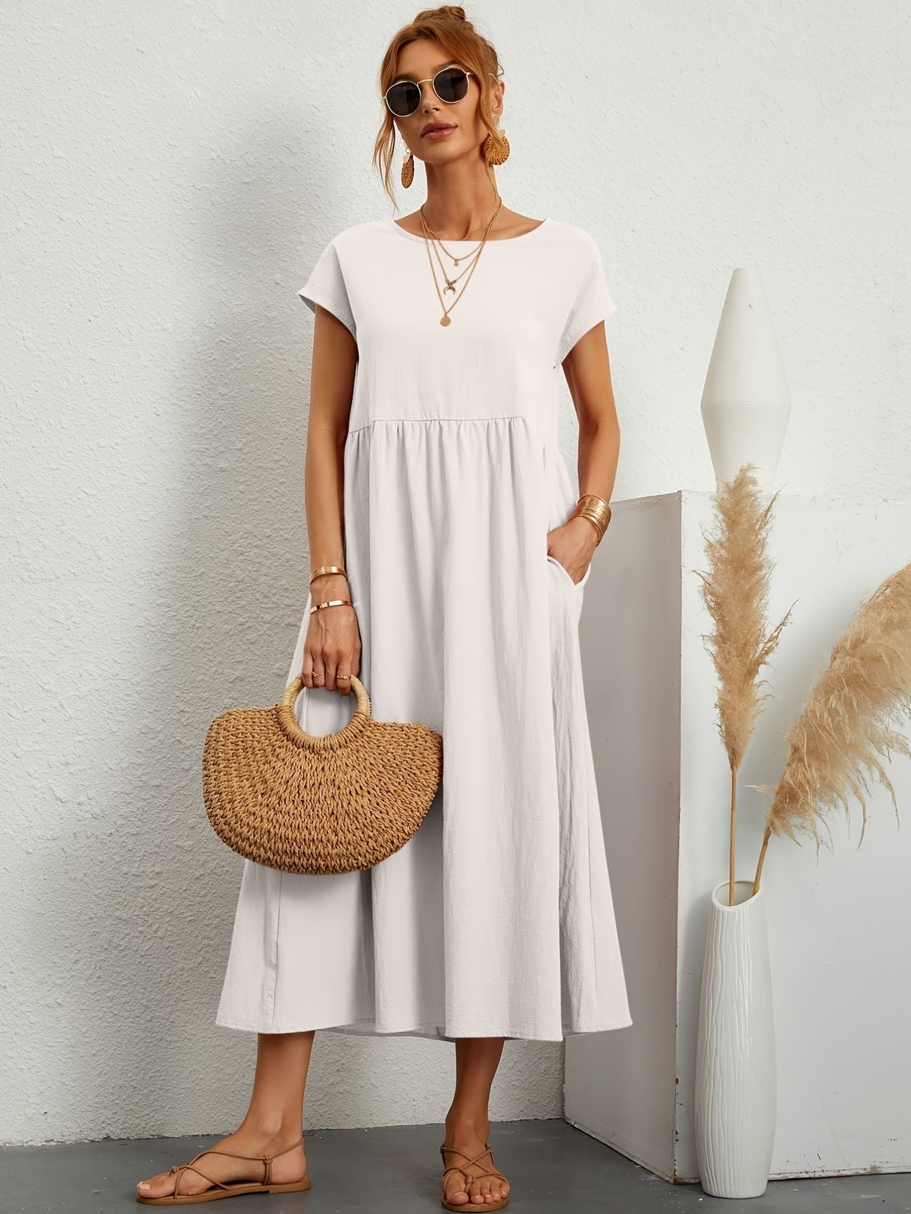 Greta - Robe en lin décontractée