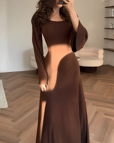 Robe longue tricotée élégante